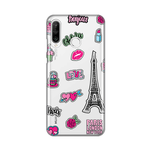 Torbica Silikonska Print Skin za Huawei P30 Lite Love Paris slika 1