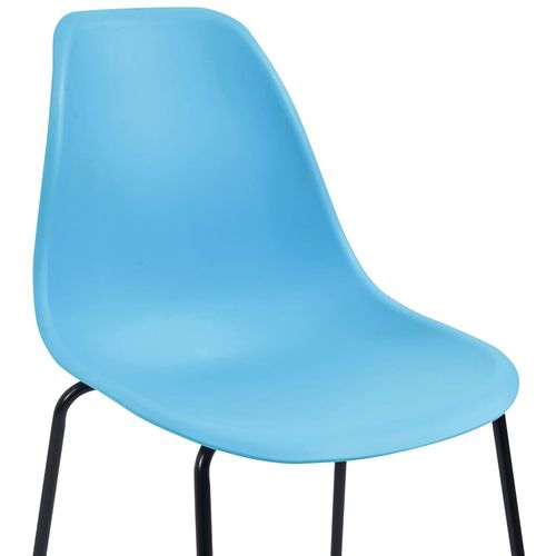 Barske stolice 6 kom plave plastične slika 33