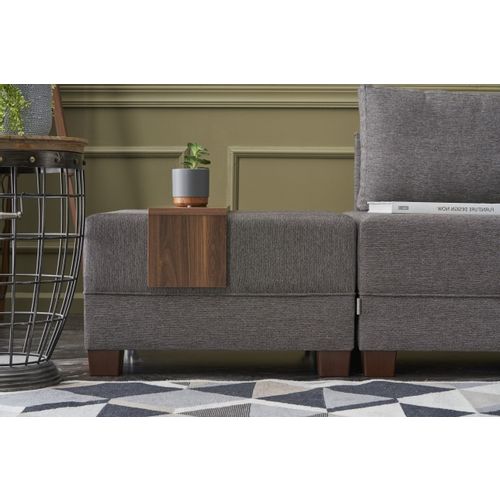 Atelier Del Sofa Fly Corner Sofa Bed Right- Brown Brown Corner Sofa-Bed slika 4