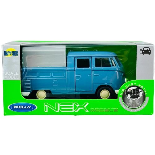 VW T1 double cabin pickup blue 1:34 slika 5