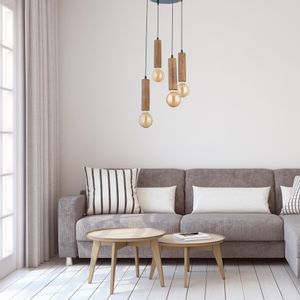 Silindir 4Lü Ahşap Sarkıt Walnut
Black Chandelier