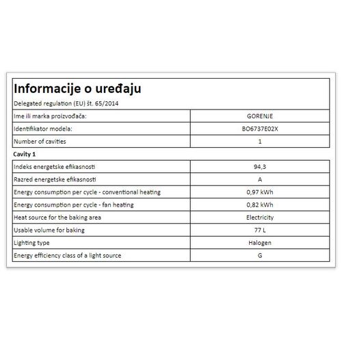 Gorenje Jump ugradni set, Multifunkcijska rerna + Staklokeramička ploča  slika 2