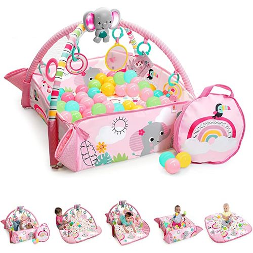 KIDS II BRIGHT STARTS podloga za igru 5u1 Pink Rainbow 12625 slika 1