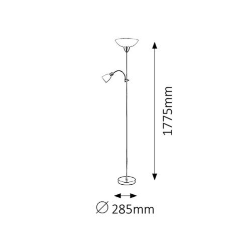 Rabalux Diana podna lampa sa čitačem E27 60W+E14 40W slika 2