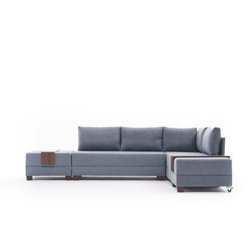 Atelier Del Sofa Kutna garnitura na razvlačenje, Plava, Fly Right - Blue slika 5