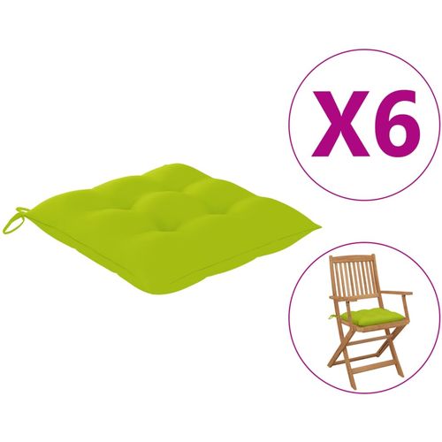 Jastuci za stolice 6 kom jarko zeleni 40 x 40 x 7 cm od tkanine slika 23