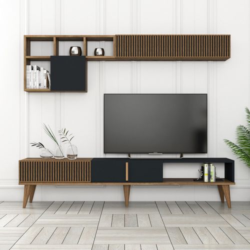 Woody Fashion TV jedinica, Milan TV - Walnut, Anthracite slika 1