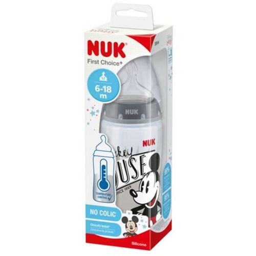 NUK plastična bočica First Choice + s  pokazivačem temperature mickey 300 ml 10741019 slika 1