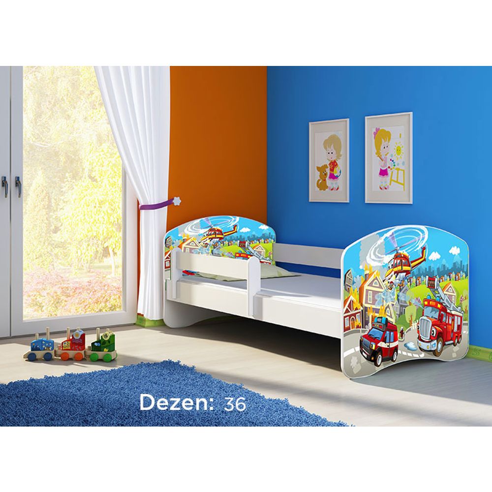 ACMA Dječiji krevet Acma II White - 180x80cm - Dezen 36 slika 2