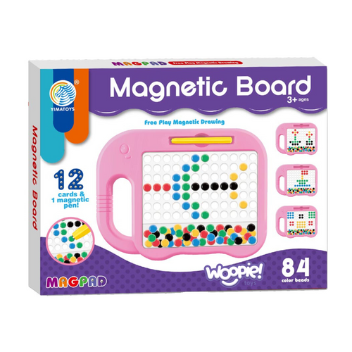 Woopie magnetna ploča Montessori MagPad 84 gumba, rozi slika 3