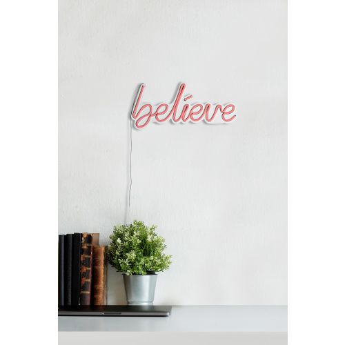 Wallity Ukrasna plastična LED rasvjeta, Believe - Pink slika 13