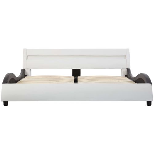 Okvir za krevet od umjetne kože LED bijelo-crni 160 x 200 cm slika 13
