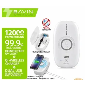 Bavin Sterilizator/ Power Bank 12000mAh/Wireless punjač 10w bela