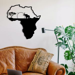 African 1 Black Decorative Metal Wall Accessory