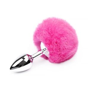 Afterdark Butt Plug with Pompon Size S - Ljubičasta