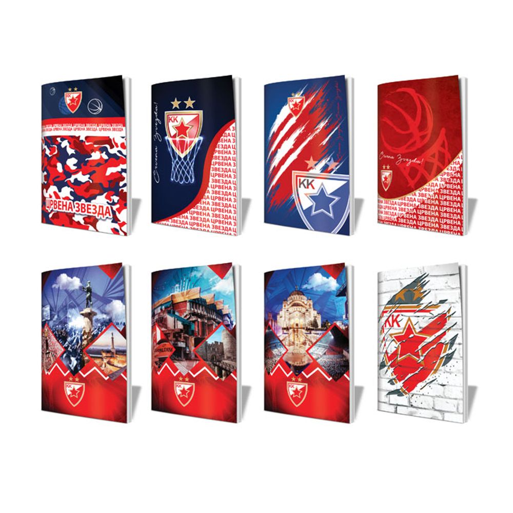 PanGraf 754 Sveska A4 Lux Crvena Zvezda - 70g, 48 listova, Karo, 1 kom slika 1