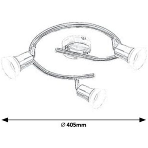 Rabalux Riley spot, saten hrom/opal, LED 3X4W Spot rasveta slika 4