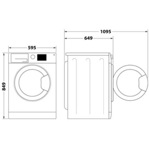 Indesit YTN M10 91 R EU Mašina za sušenje veša sa toplotnom pumpom, 9 kg, Dubina 64.9 cm slika 9