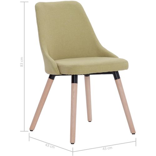 Blagovaonske stolice od tkanine 4 kom zelene slika 29