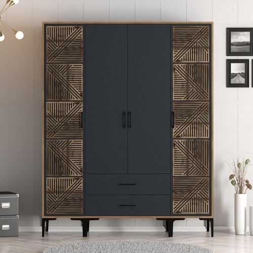 Kumsal PTP - Walnut, Anthracite Walnut
Anthracite Wardrobe slika 1