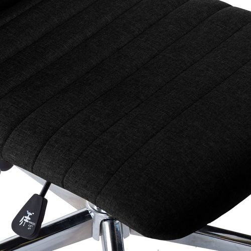 Okretna uredska stolica od tkanine crna slika 33