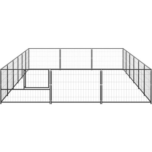 Kavez za pse crni 18 m² čelični slika 8