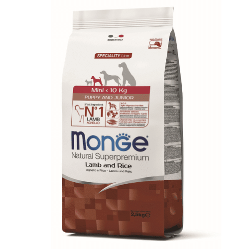 Monge Natural Superpremium Dog Mini Puppy And Junior Monoprotein jagnjetina sa pirinčem 7.5 kg slika 1