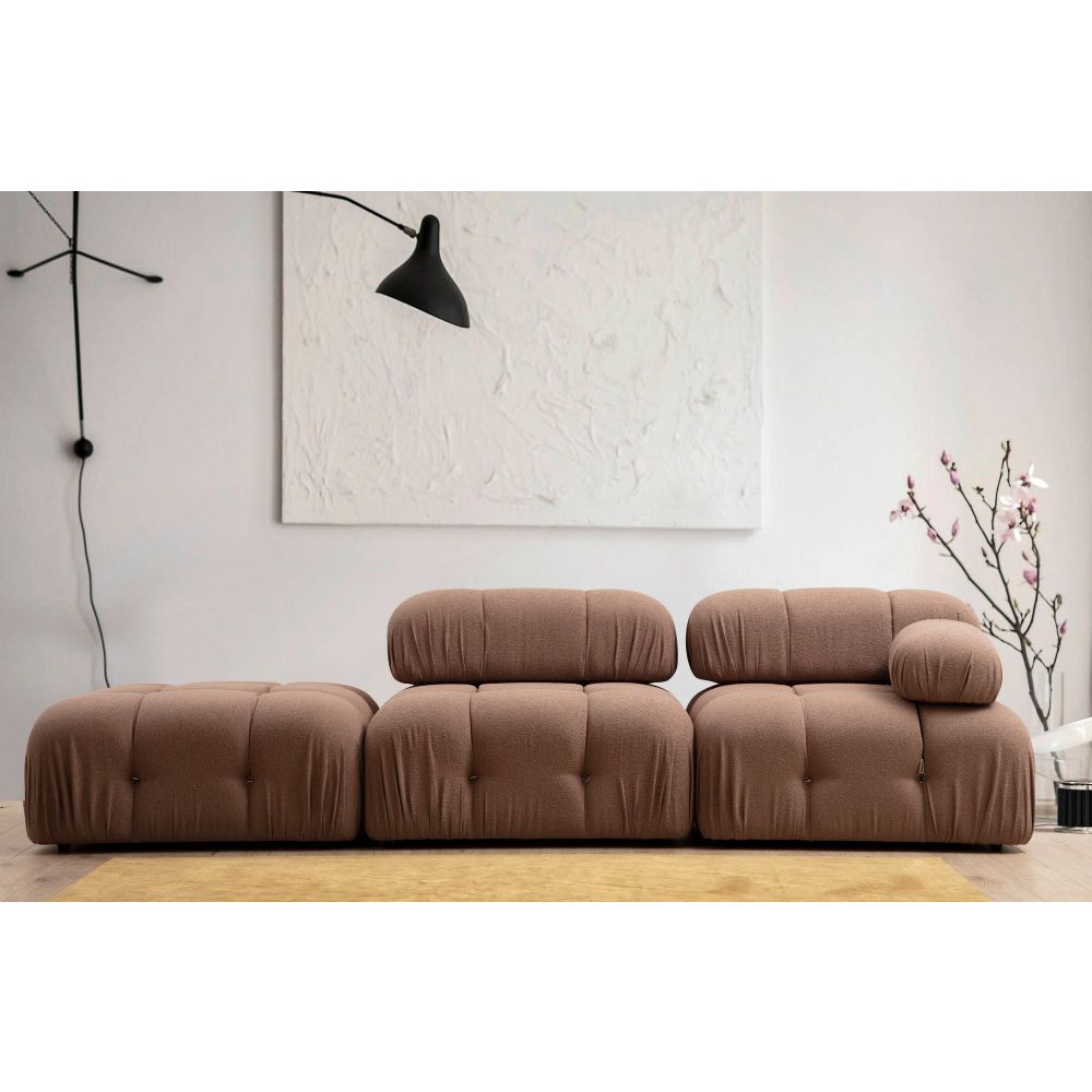 Bubble 1R - Smeđi Bouclette Sofa za Jednu Osobu slika 5