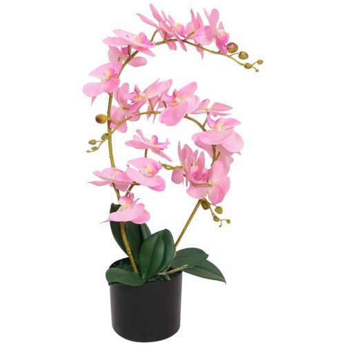 Umjetna orhideja s posudom 65 cm ružičasta slika 10