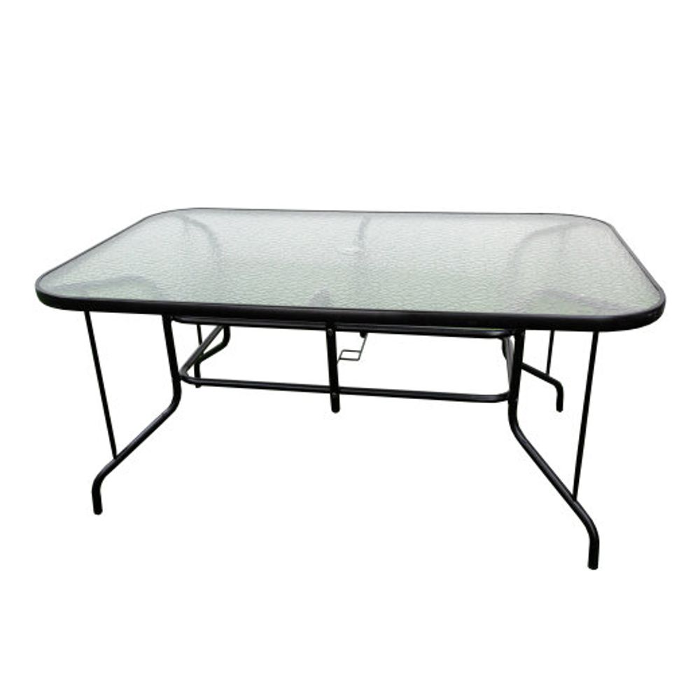 Stol 150x90x70cm stakleni crni GRENADA slika 1