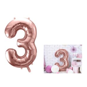 FB1M-3-019R Folijski balon 3 Ružičasto Zlato 86cm