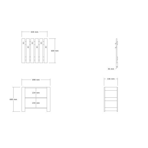 Friends - White White Hall Stand slika 4