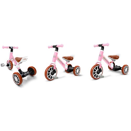 Dječji tricikl 3u1 EcoToys rozo/smeđi slika 5