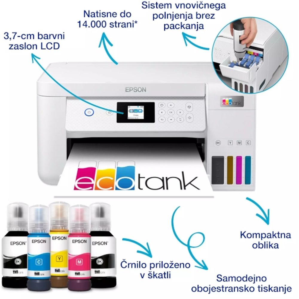 Brizgalni tiskalnik EPSON EcoTank L4266 (višenamjenski) slika 3