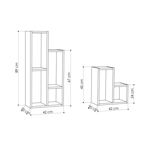 Woody Fashion Polica za knjige, hrast, Sule - Oak slika 4