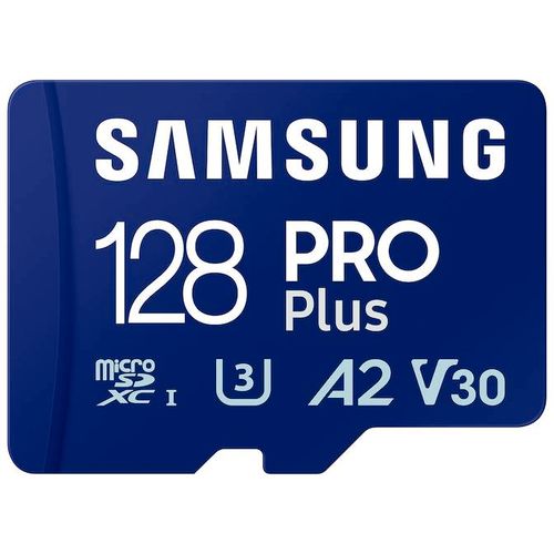 Samsung memorijska kartica PRO PLUS MicroSDXC 128GB U3 Blue + SDXC Adapter MB-MD128SA slika 1
