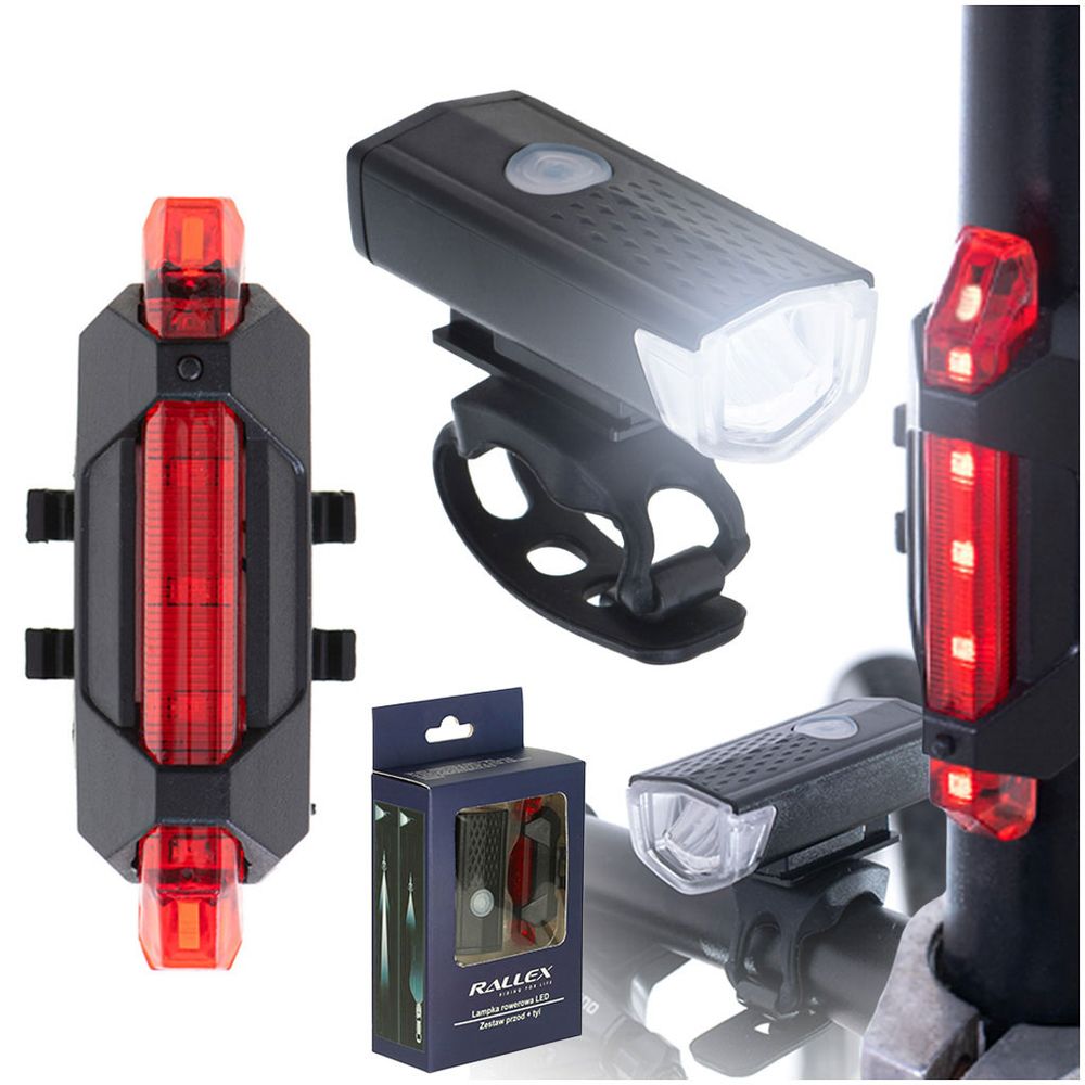 Led lampa za bicikl stražnja-prednja set usb slika 1