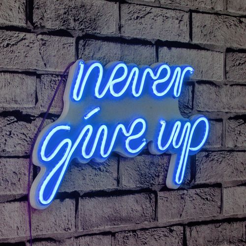 Never Give Up - Blue Blue Decorative Plastic Led Lighting slika 1