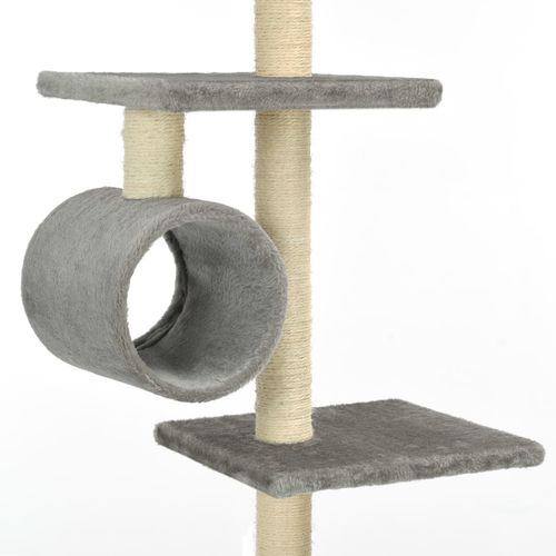 Penjalica za mačke sa stupovima za grebanje od sisala 260 cm siva slika 14