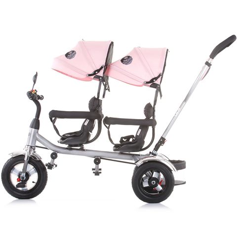 Chipolino tricikl za blizance 2Play peony pink  slika 2