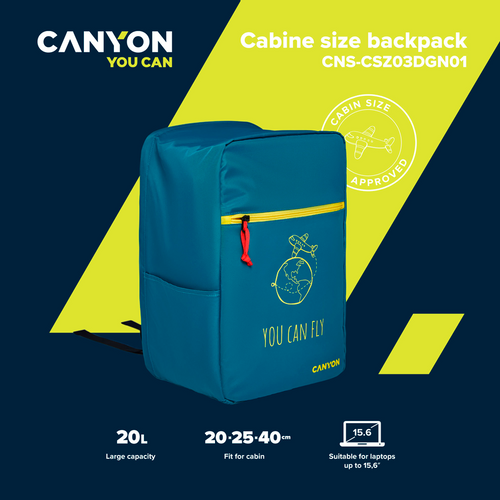 CANYON cabin size backpack for 15.6" laptop slika 8