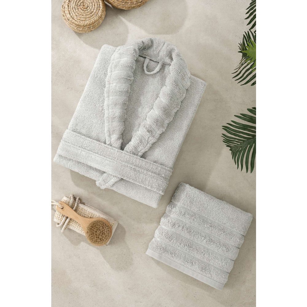 Set Bademantila Carla, boja: svijetlo siva slika 2