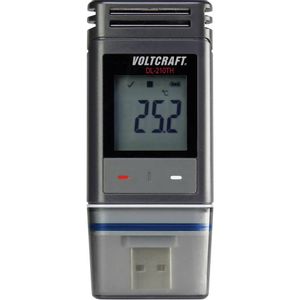 Zapisivač podataka mjerenja temperature i vlage u zraku DL-210TH VOLTCRAFT mjerna veličina temperatura, vlage zraka -30 do +60 °C, 0 do 100 % rF kalibriran
