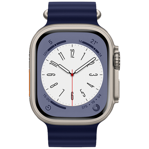 hoco. silikonski remen za iWatch, 42/44/45/49mm, plava, iWatch WA12 Evening Blue slika 3