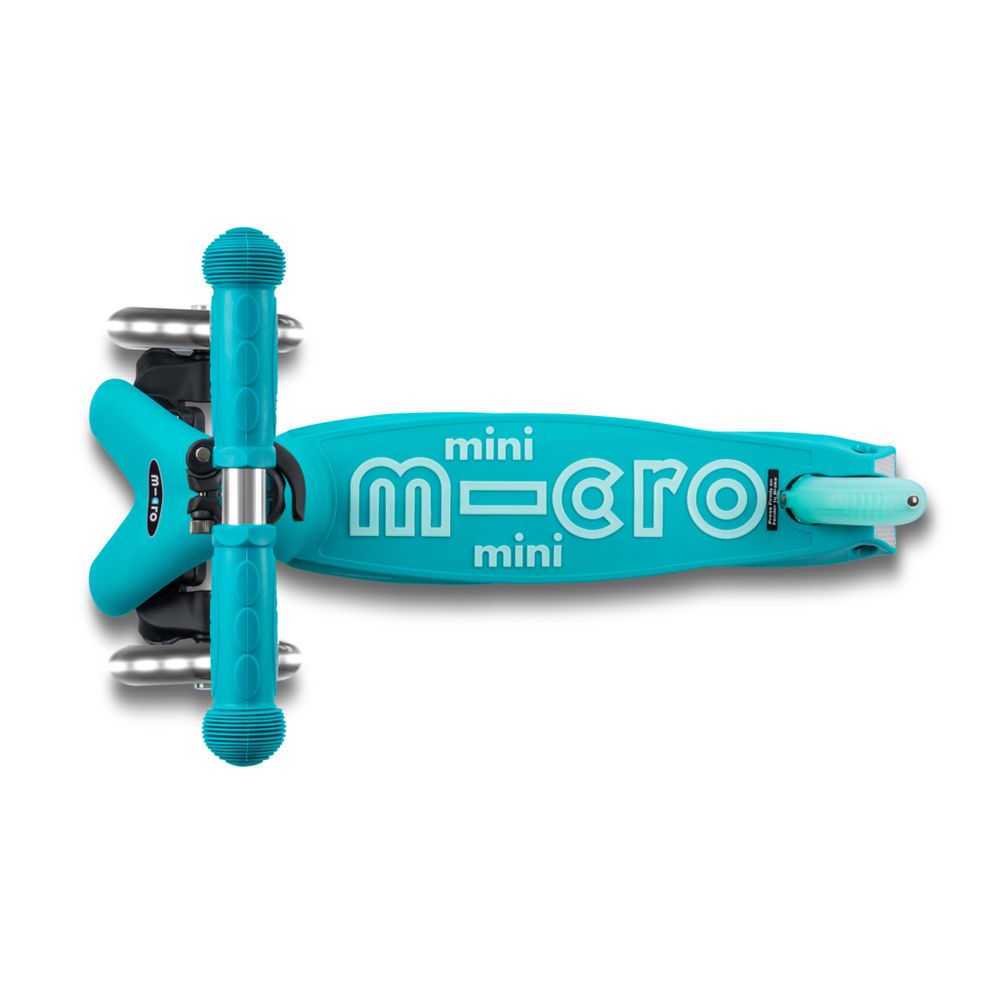 Micro Romobil Mini Deluxe Foldable LED, Aqua slika 4