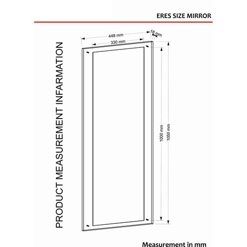 Eres - White White Decorative Chipboard Mirror slika 4