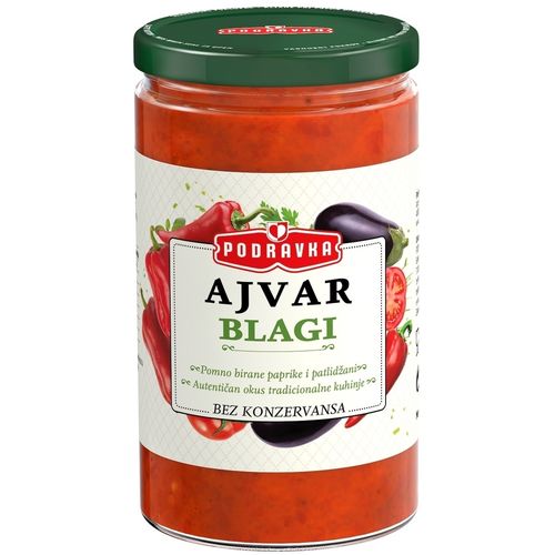 Podravka ajvar blagi, stakl. 690 g slika 1