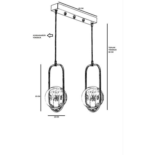 Ahu 2 Li Sıralı Beyaz Camlı Eskitme Sarkıt White
Copper Chandelier slika 4