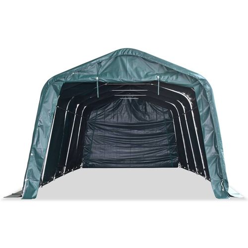 Uklonjivi šator za stoku PVC 550 g/m² 3,3 x 8 m tamnozeleni slika 15