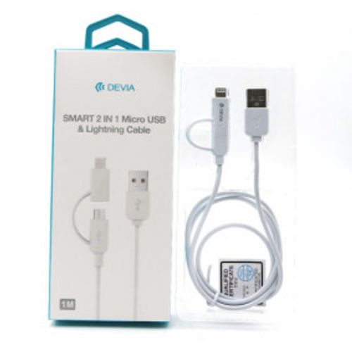 Smart 2in1 Devia Micro USB i Lightning Kabl slika 1